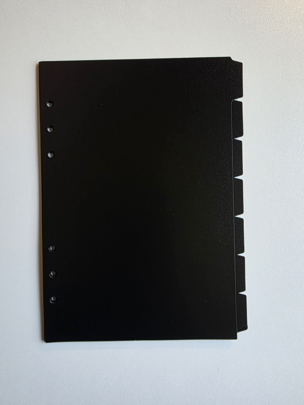 A5 Black 6-Hole Tab Divider Pages